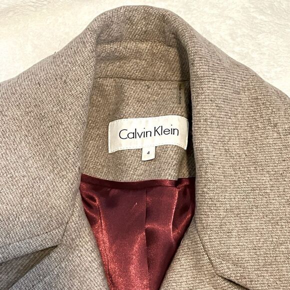 Calvin Klein Wool Pea Coat Jacket 4 - Picture 3 of 6